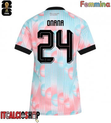 Belgio Amadou Onana #24 Seconda Maglia Femmina Mondiali 2026 Manica Corta